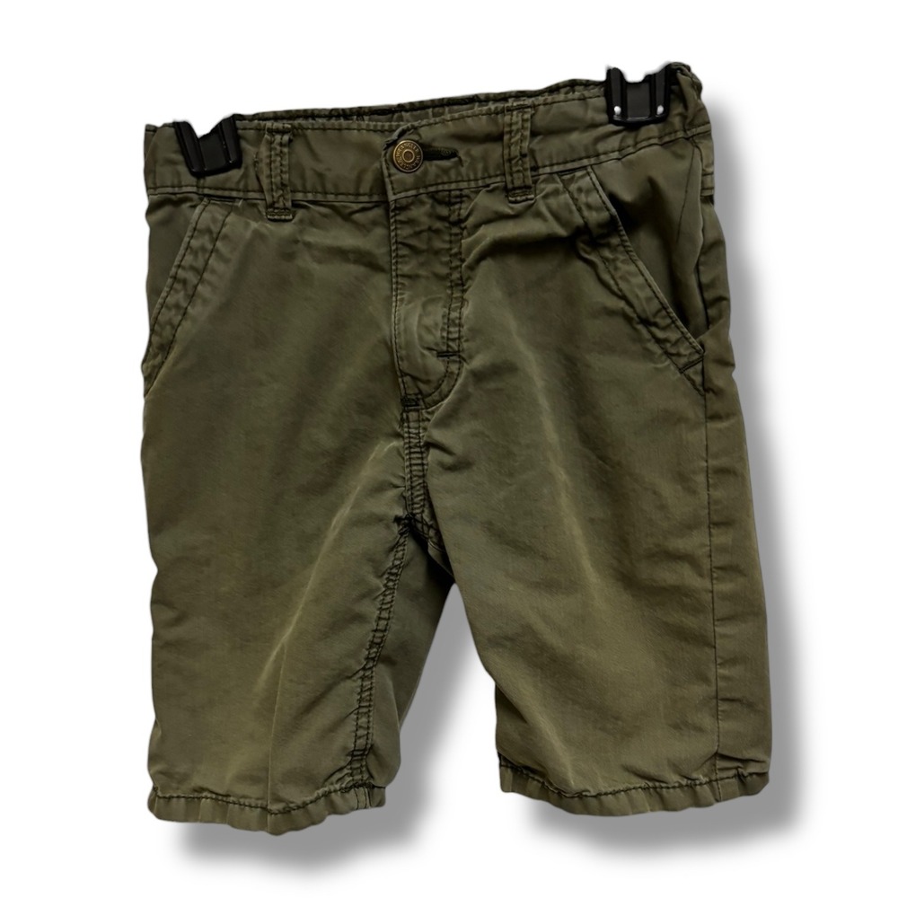 Wrangler Jeans Co Boys Olive Green Cargo Utility Shorts 6 Regular Adjustable